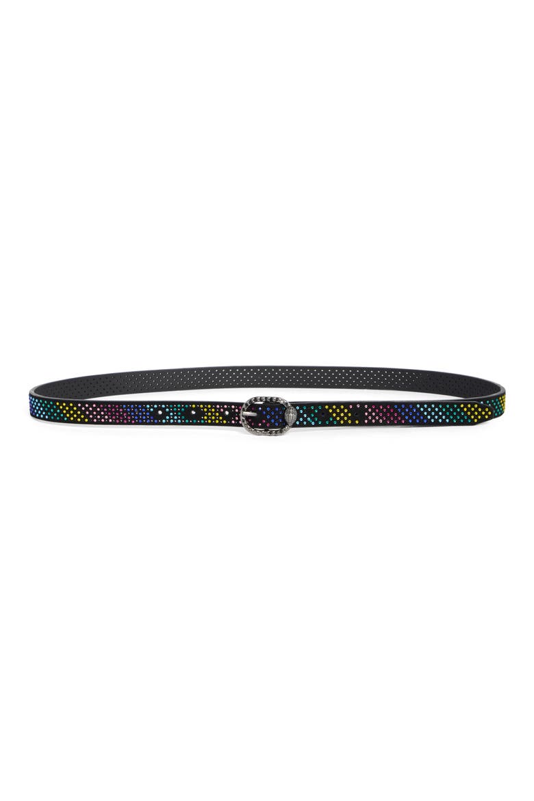 Rainbow Rhinestone Mayfair Belt, Main, color, RAINBOW BLACK