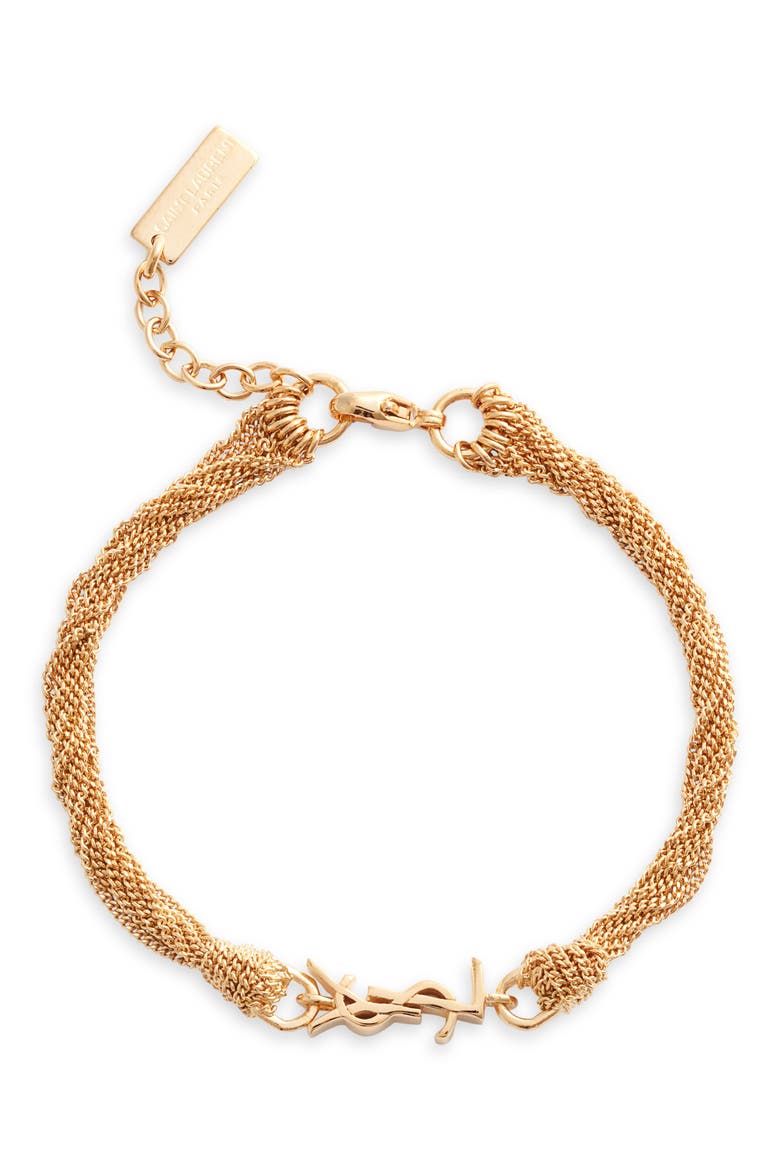 YSL Tassel Bracelet, Main, color, GOLD