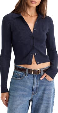 Good American The Ladder Rib Cardigan