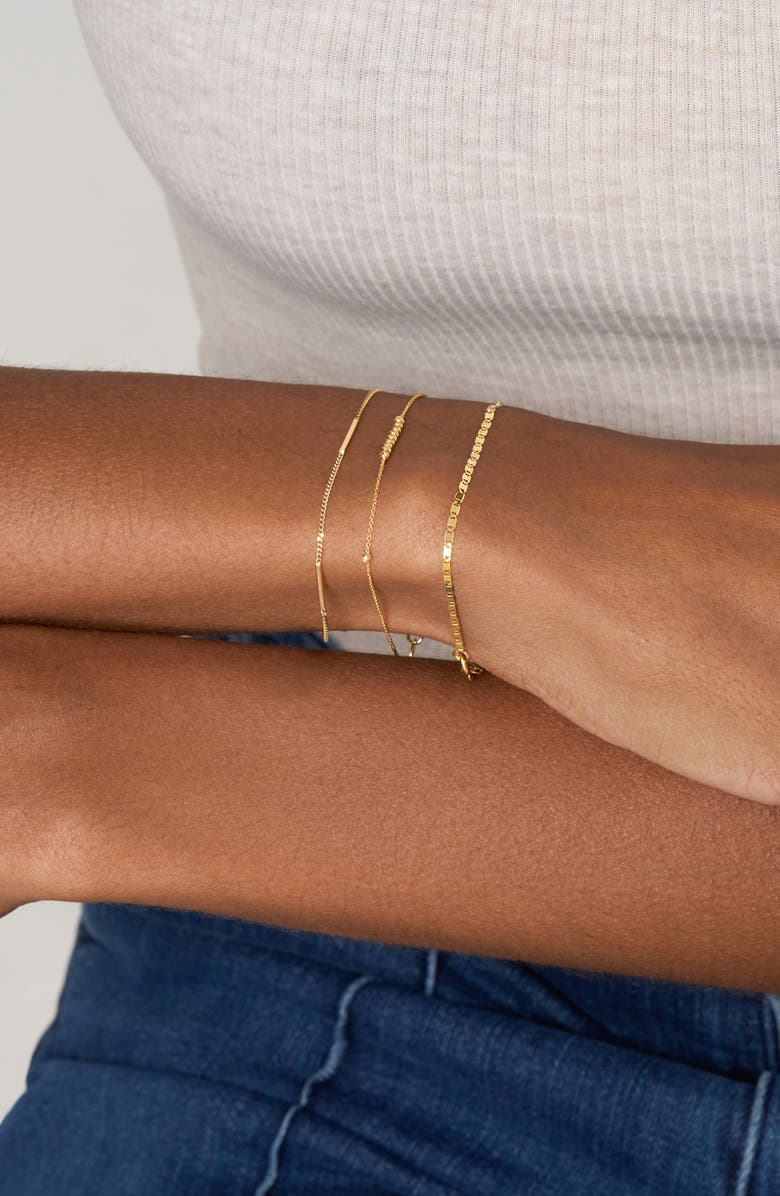 Bony Levy 14K Gold Flat Link Chain Bracelet, Alternate, color, 14K Yellow Gold