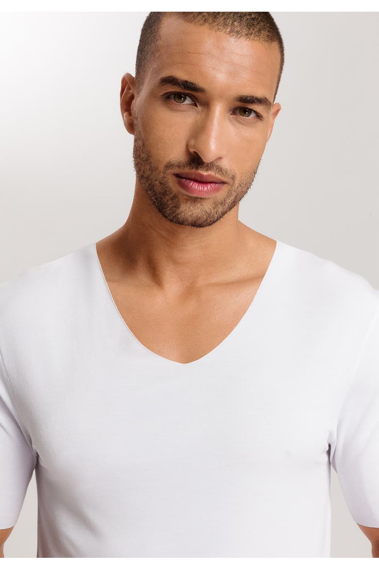 Clean Cut Seamless V-Neck T-Shirt, Alternate, color, White