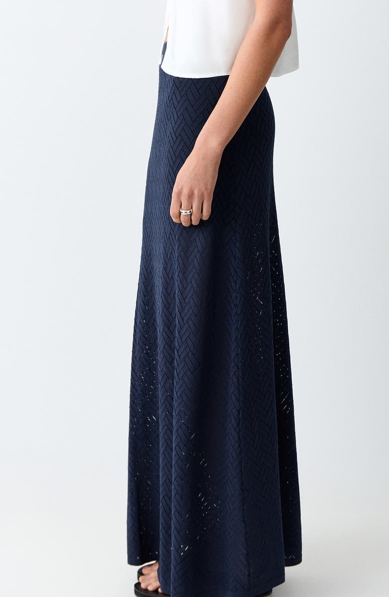 MANGO TEEN Openwork Knit Skirt, Alternate, color,