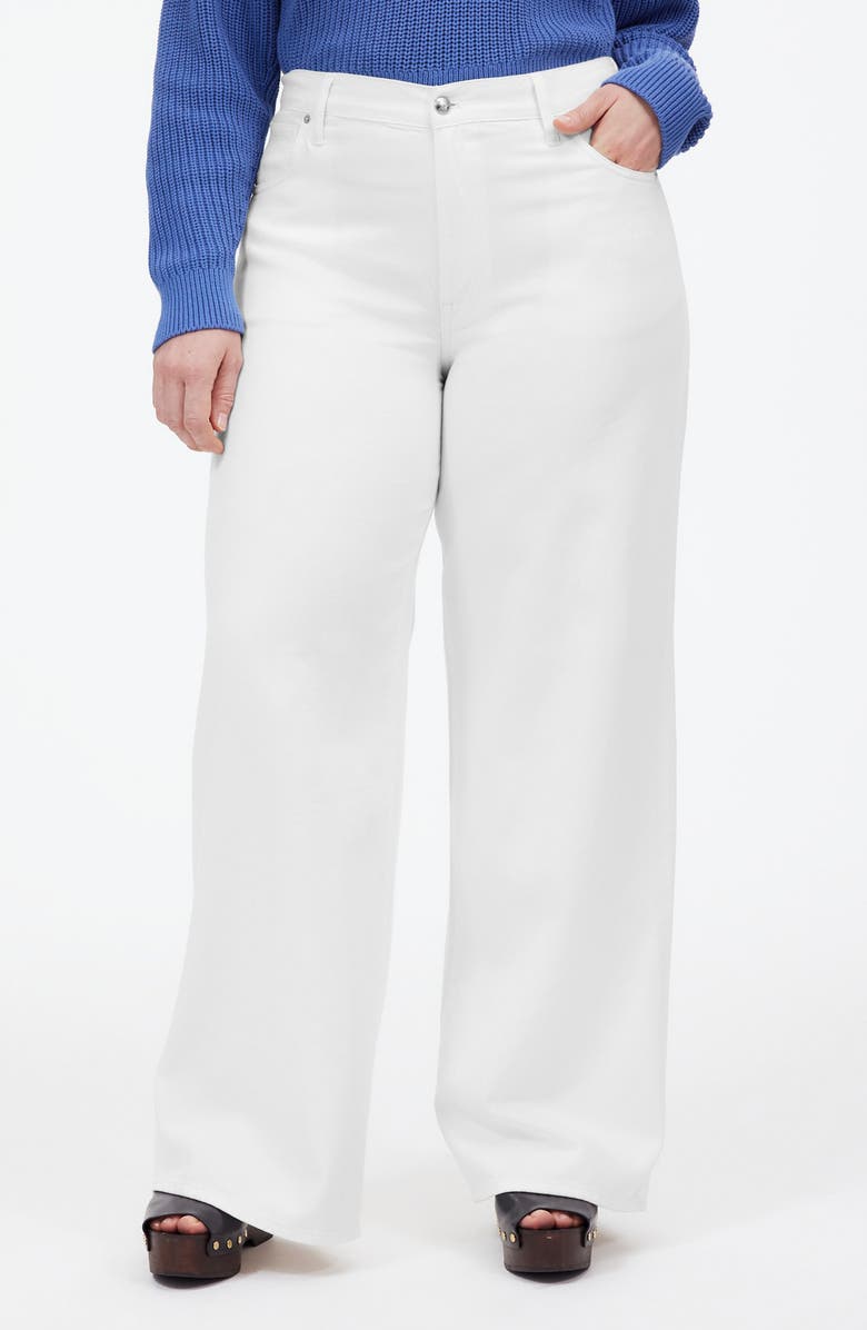 Madewell Airy Denim Superwide Leg Jeans, Alternate, color, Tile White