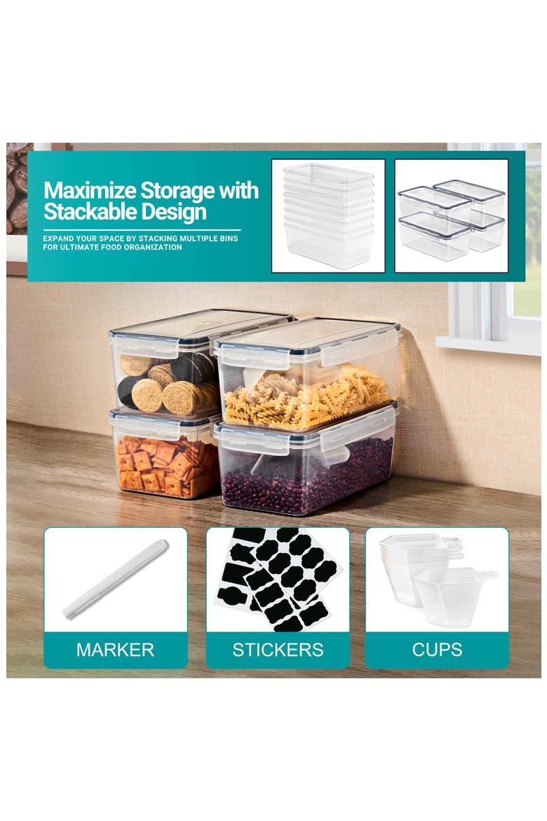 4-Pack 108 oz. Food Storage Containers, Alternate, color, CLEAR