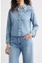 selected Faded Indigo Floral Embroidery