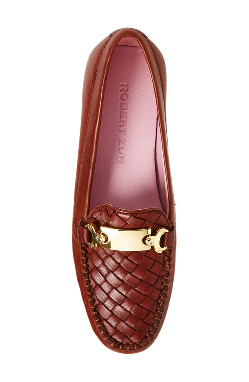 Robert Zur Mirror Driving Loafer In Brown