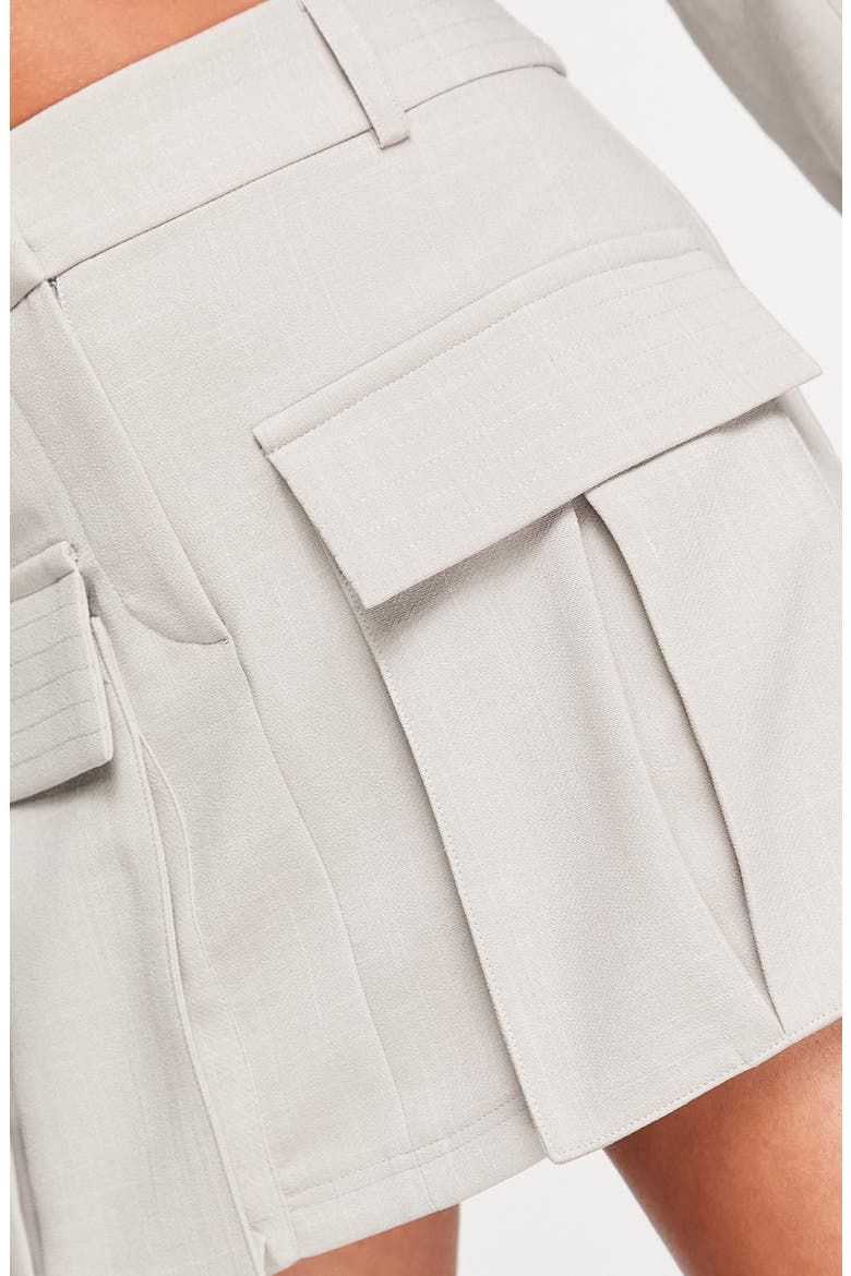 Cargo Miniskirt, Alternate, color, GREY