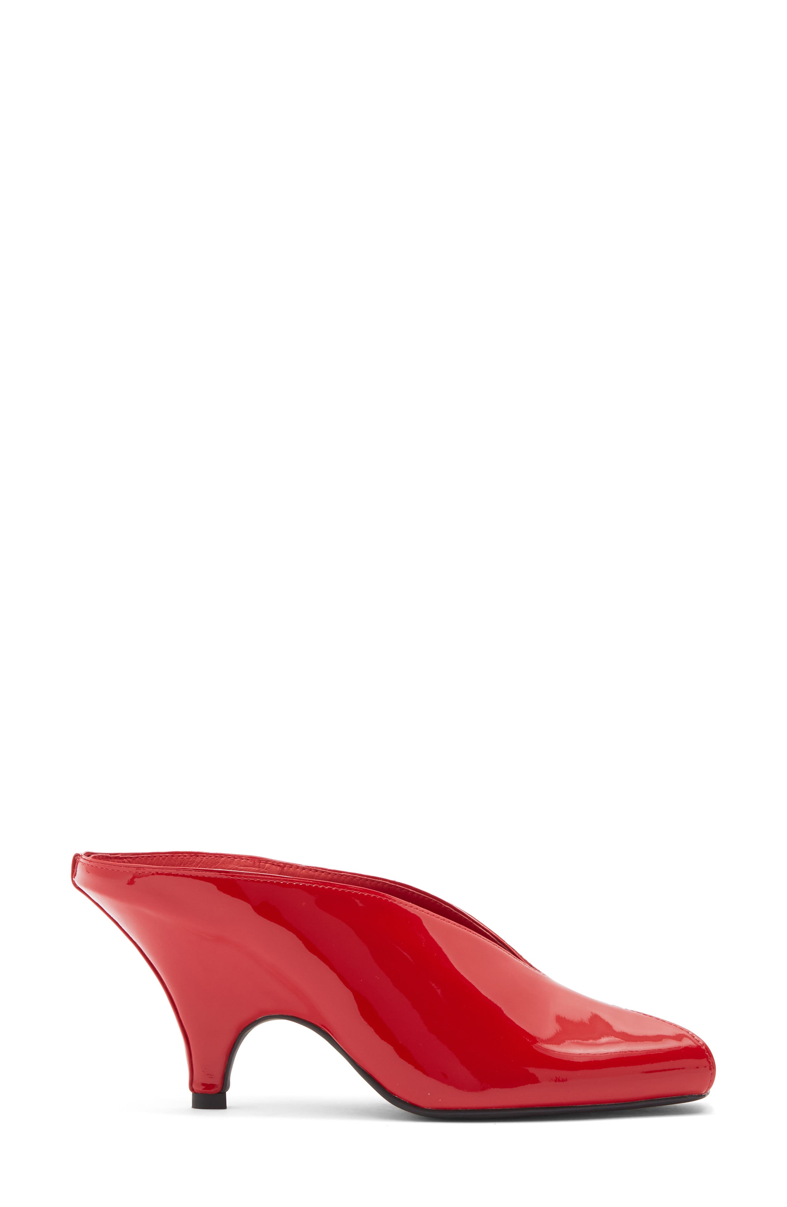 Parler Mule, Alternate, color, RED PATENT