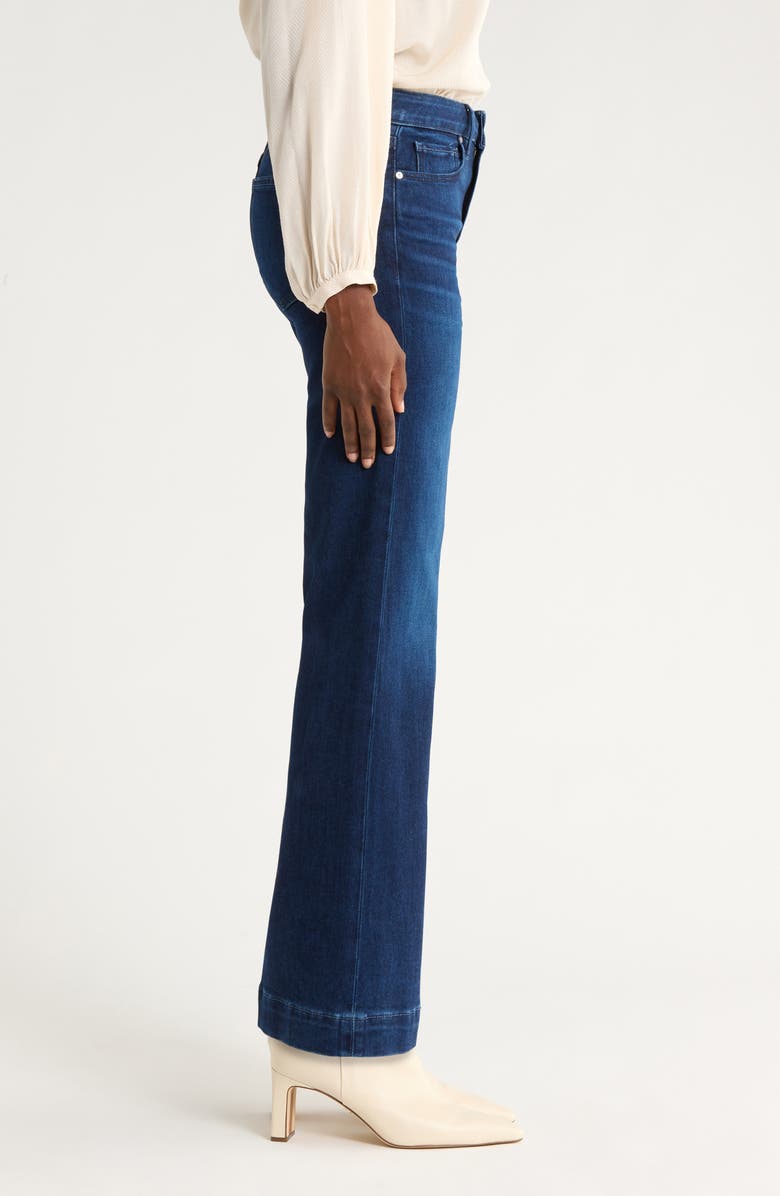 PAIGE Leenah High Waist Wide Leg Jeans, Alternate, color, Praline