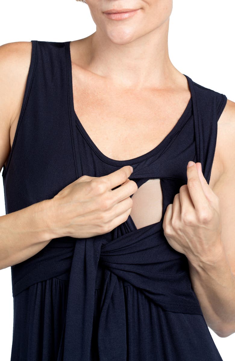 Savi Mom Modesto Maternity/Nursing Maxi Dress, Alternate, color, 