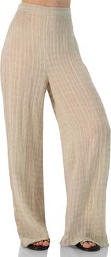 IVONNE Wide-Leg Elastic Waist Pants