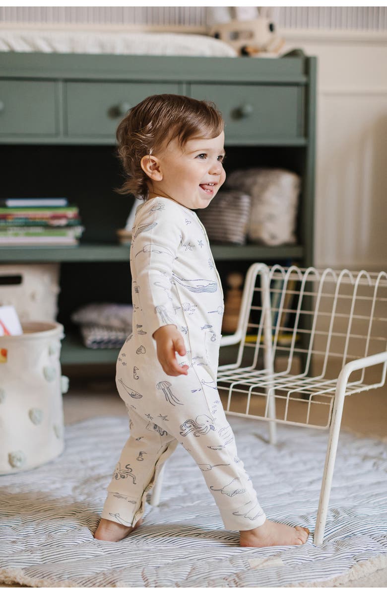 Pehr Life Aquatic Organic Cotton Romper, Alternate, color,