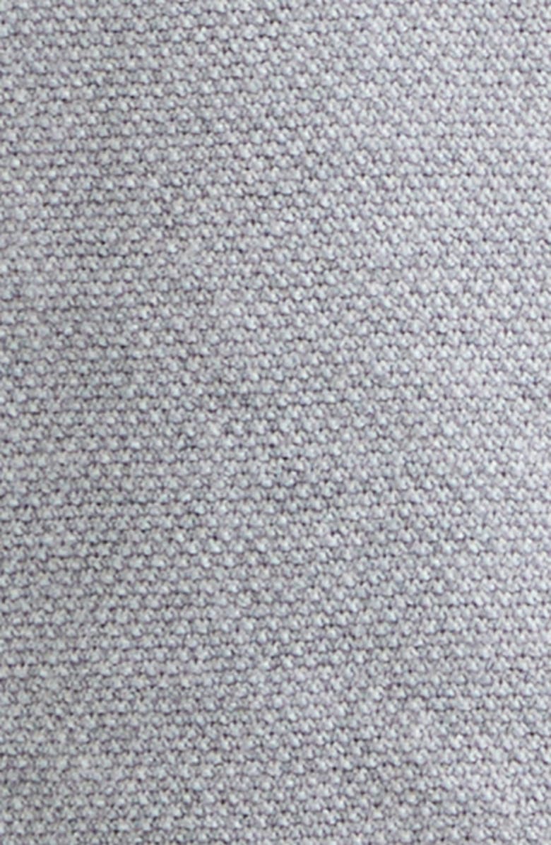 Thom Browne 4-Bar Long Sleeve Cotton Piqué Polo, Alternate, color, Pale Grey