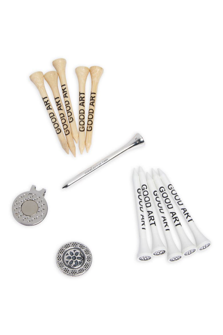 Sterling Golf Tee & Ball Marker Set, Main, color, SILVER