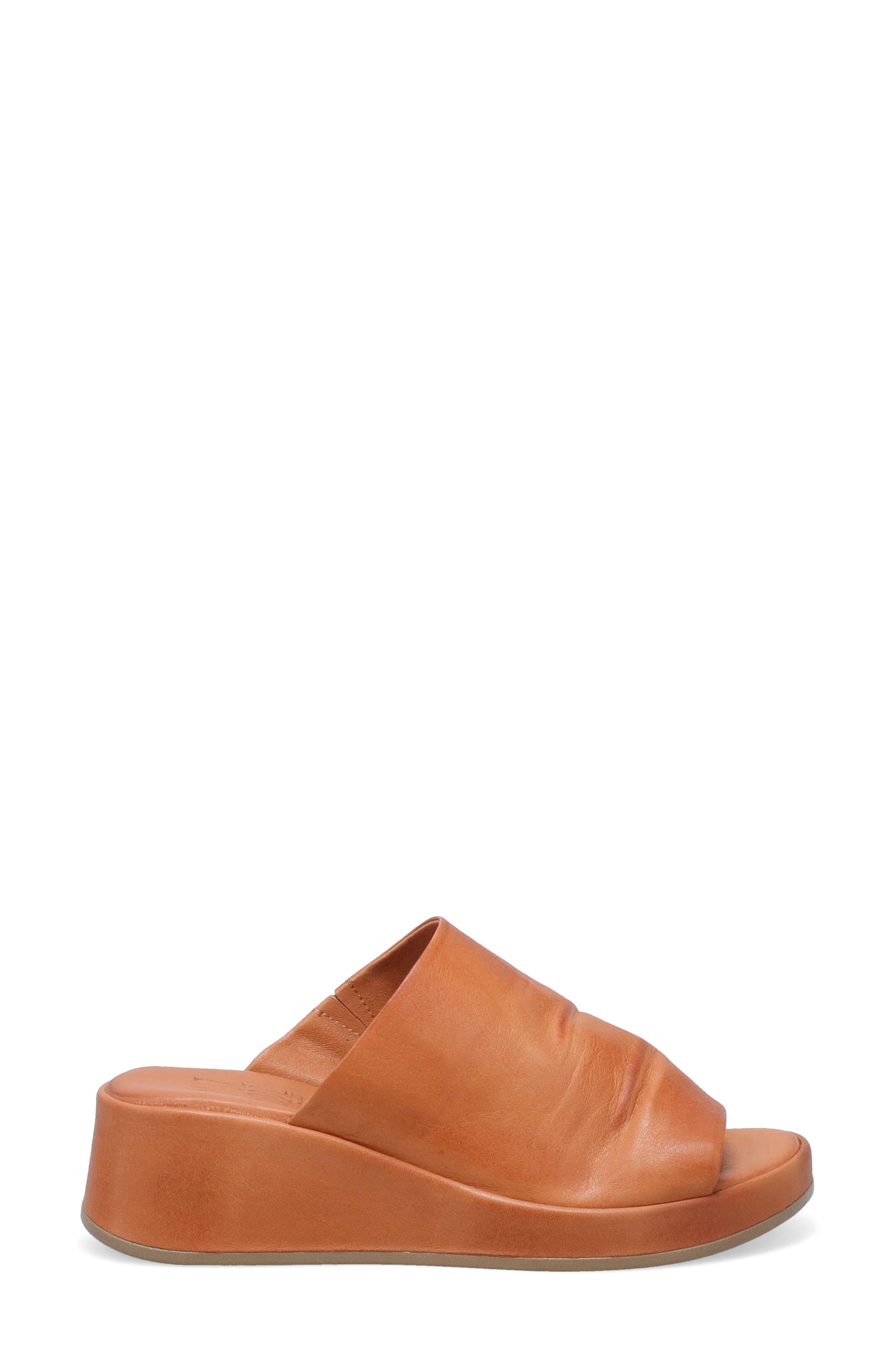 Patsey Platform Wedge Slide Sandal, Alternate, color, BRANDY