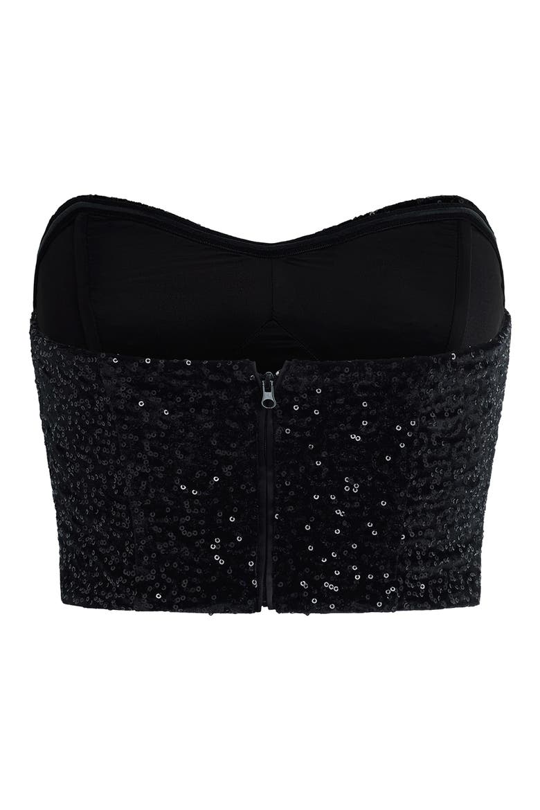 The Out of Your League Sequin Bustier, Alternate, color, PARTY BLACK