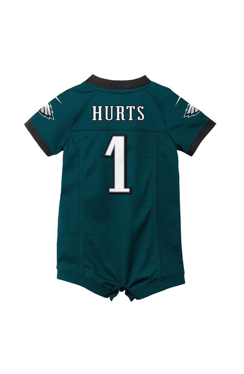 Nike Newborn & Infant Nike Jalen Hurts Midnight Green Philadelphia Eagles Game Romper Jersey, Alternate, color, 