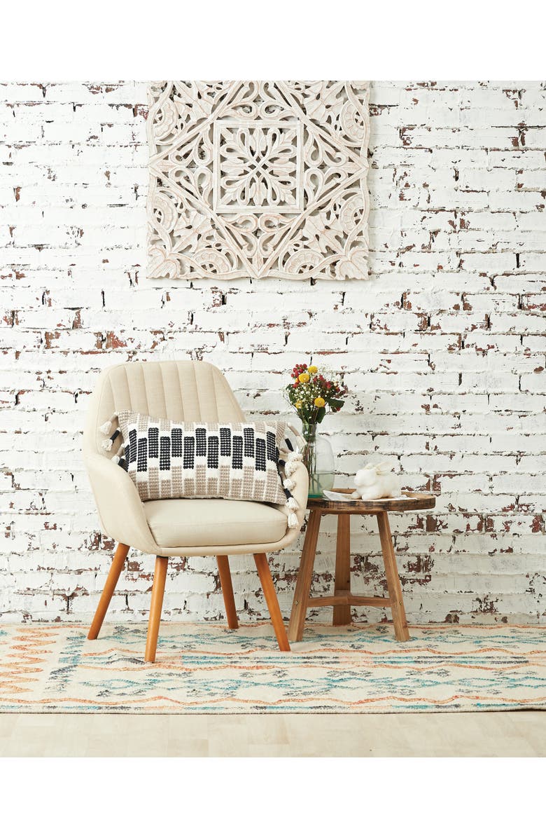 C&F Home Bethel Hand Woven Geometric Cotton Decorative Throw Pillow, Alternate, color, Beige