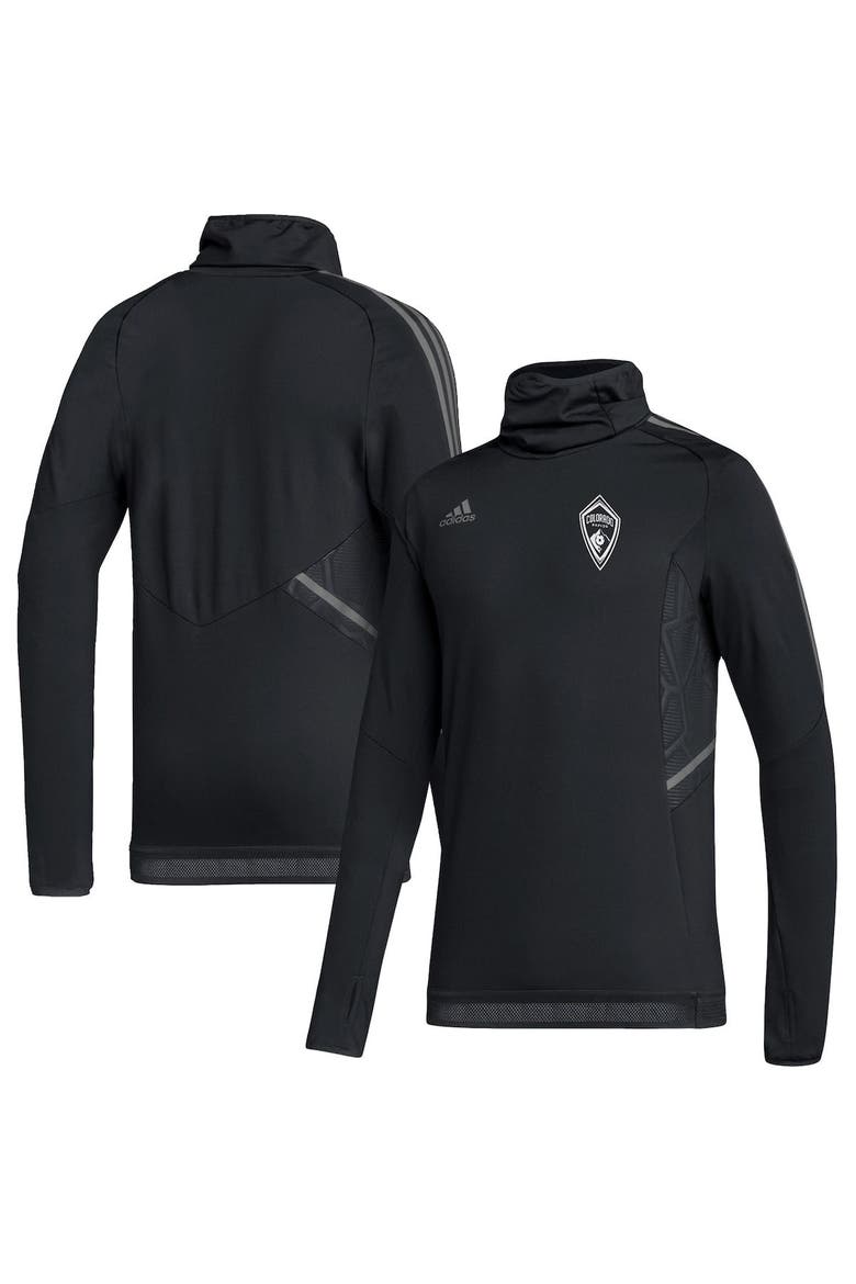 Men's adidas Black Colorado Rapids COLD.RDY Raglan Warmup Pullover Jacket, Main, color, Black