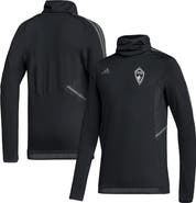 adidas Men's adidas Black Colorado Rapids COLD.RDY Raglan Warmup Pullover Jacket