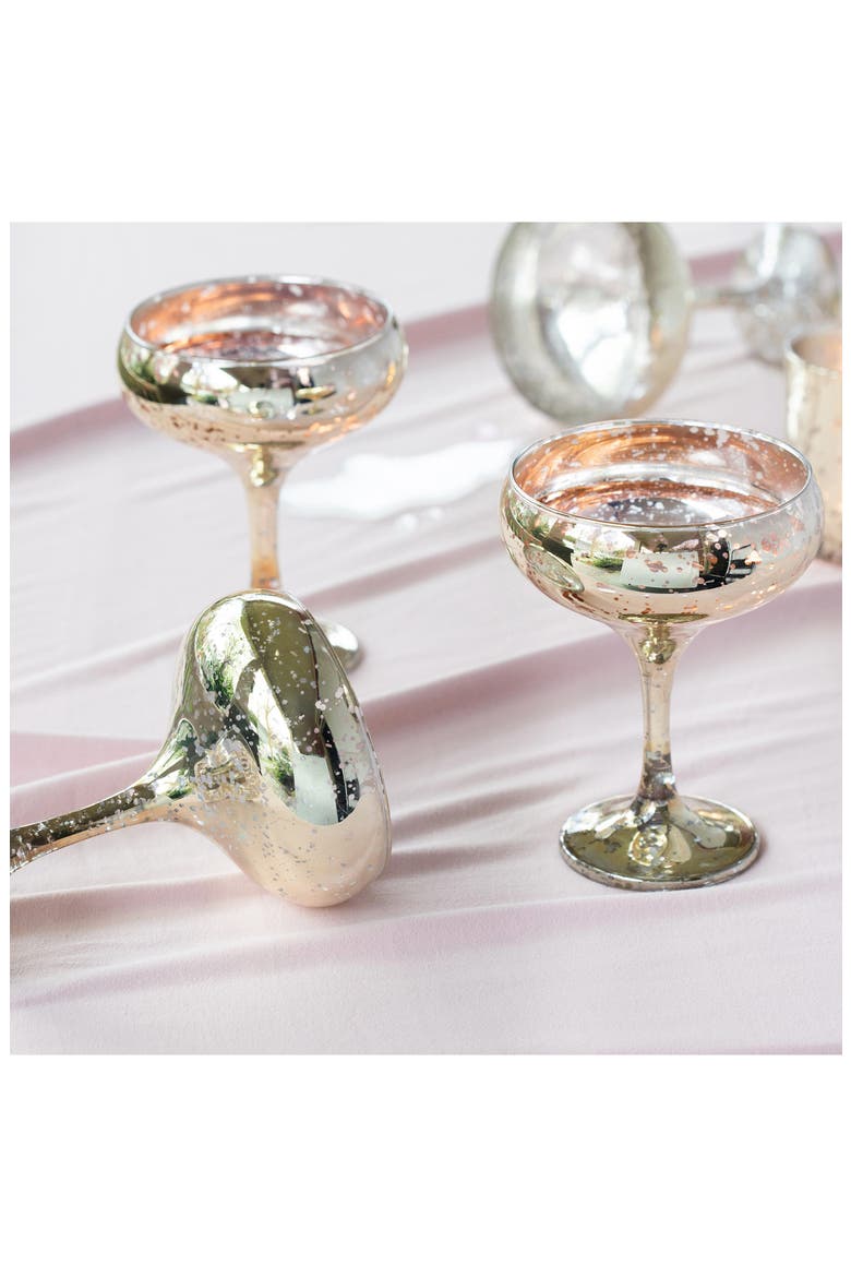 Gatsby Champagne Coupe Glass, Alternate, color, SILVER