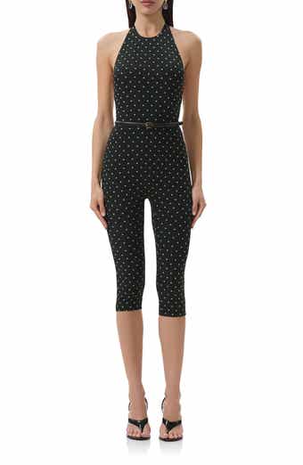AFRM Lucia Printed Halter Capri Jumpsuit