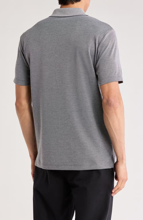 Theory Short Sleeve Polo In Gray