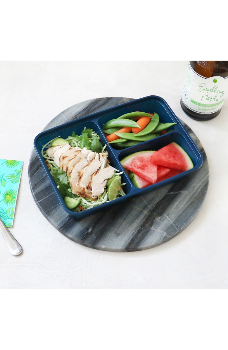 BENTGO Prep 3-Compartment Meal Prep Containers - Navy Blue, Alternate, color,