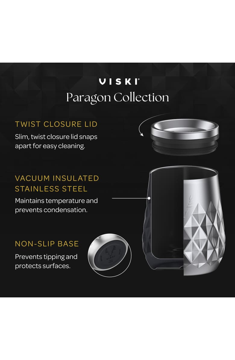 Viski Paragon Stainless Steel Wine Tumbler, Alternate, color, Platinum