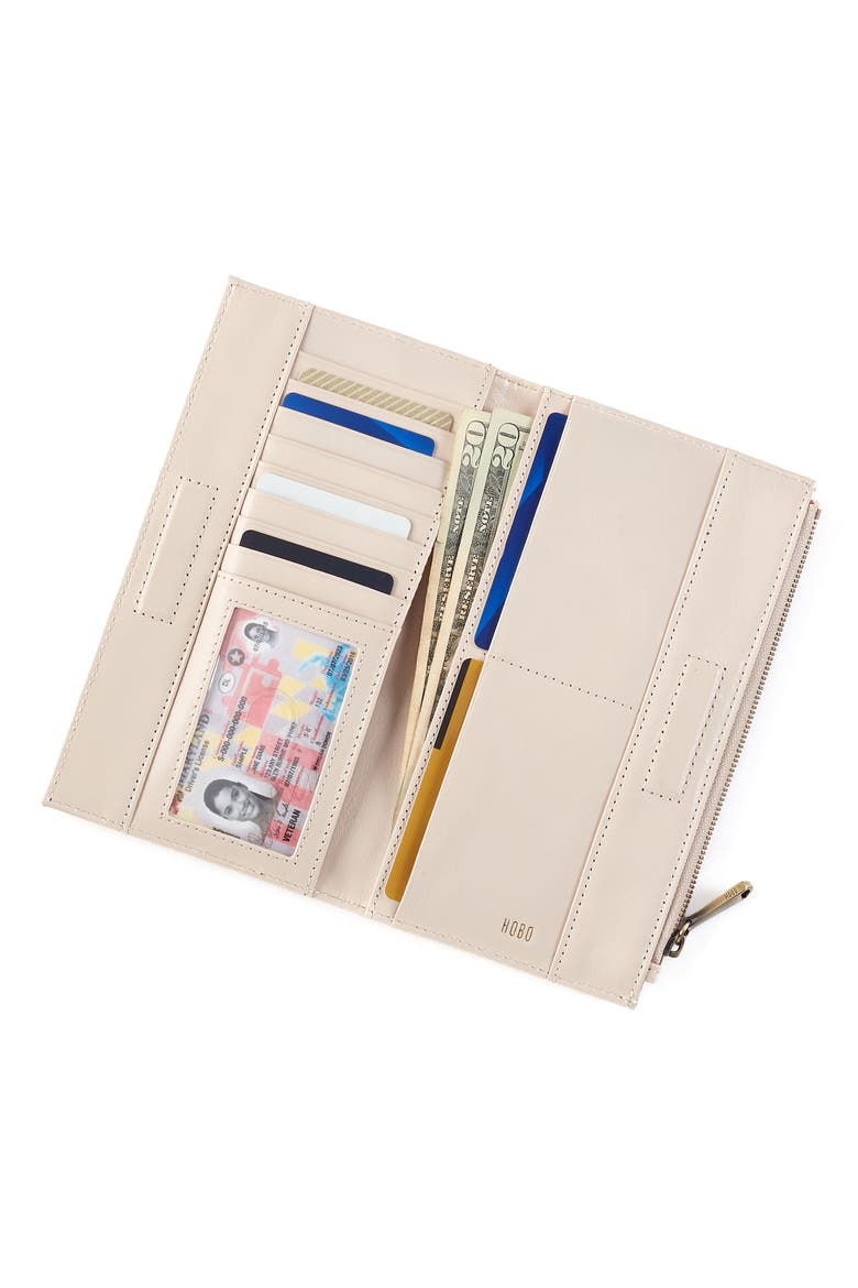 Large Jill Leather Bifold Wallet, Alternate, color, PALE FLAX