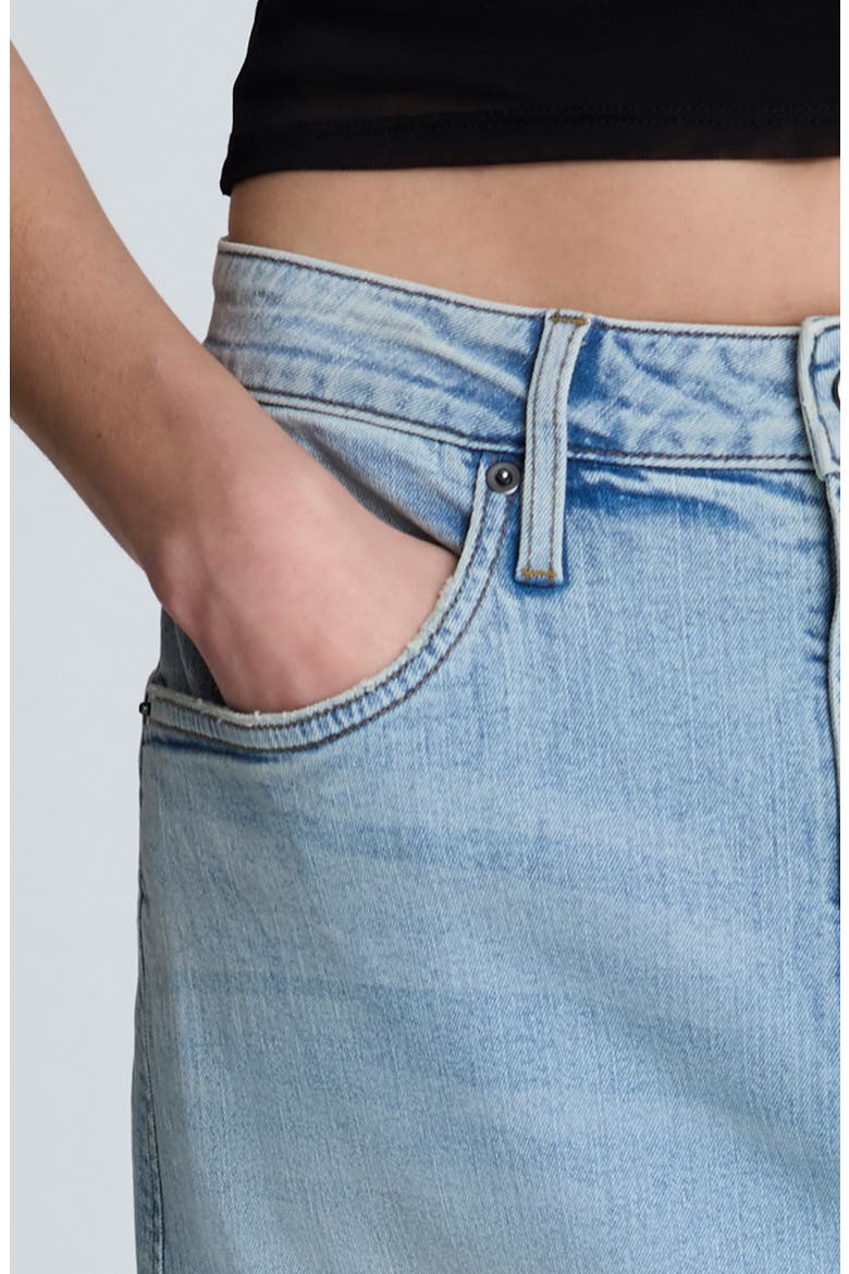 Denim Maxi Skirt, Alternate, color, VISTA WASH