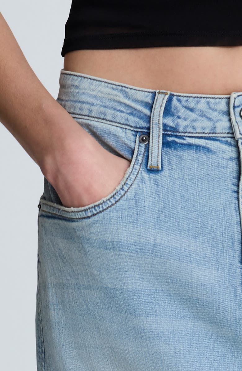 Kenneth Cole Denim Maxi Skirt, Alternate, color, Vista Wash