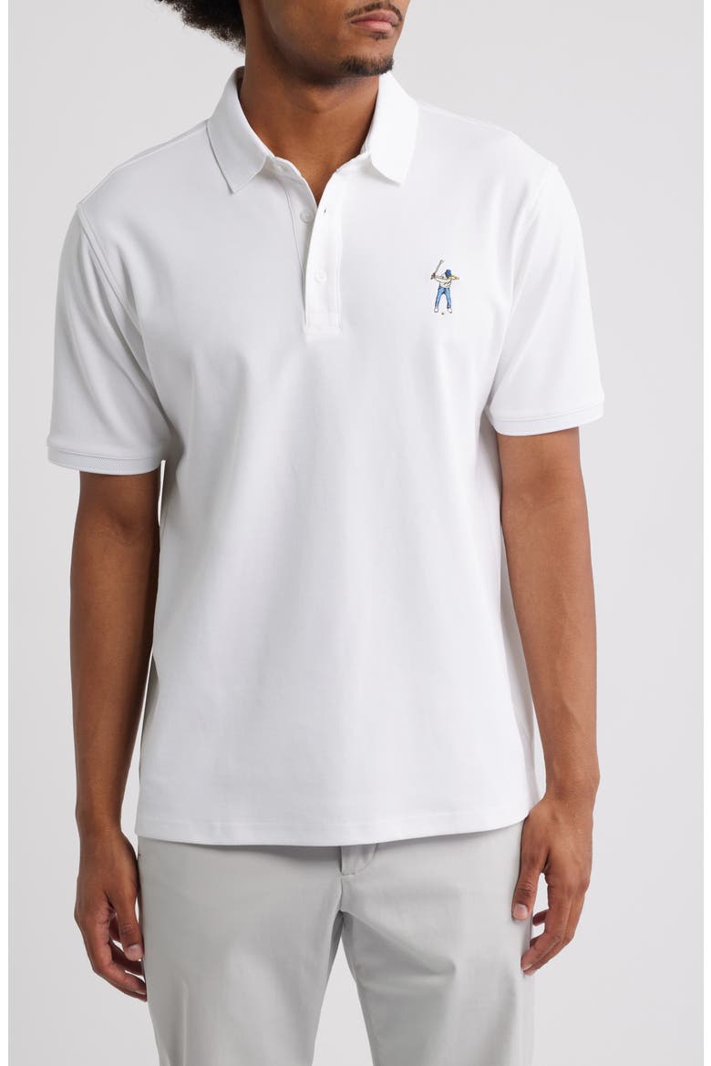 Core Cotton Blend Piqué Polo, Main, color, BRIGHT WHITE
