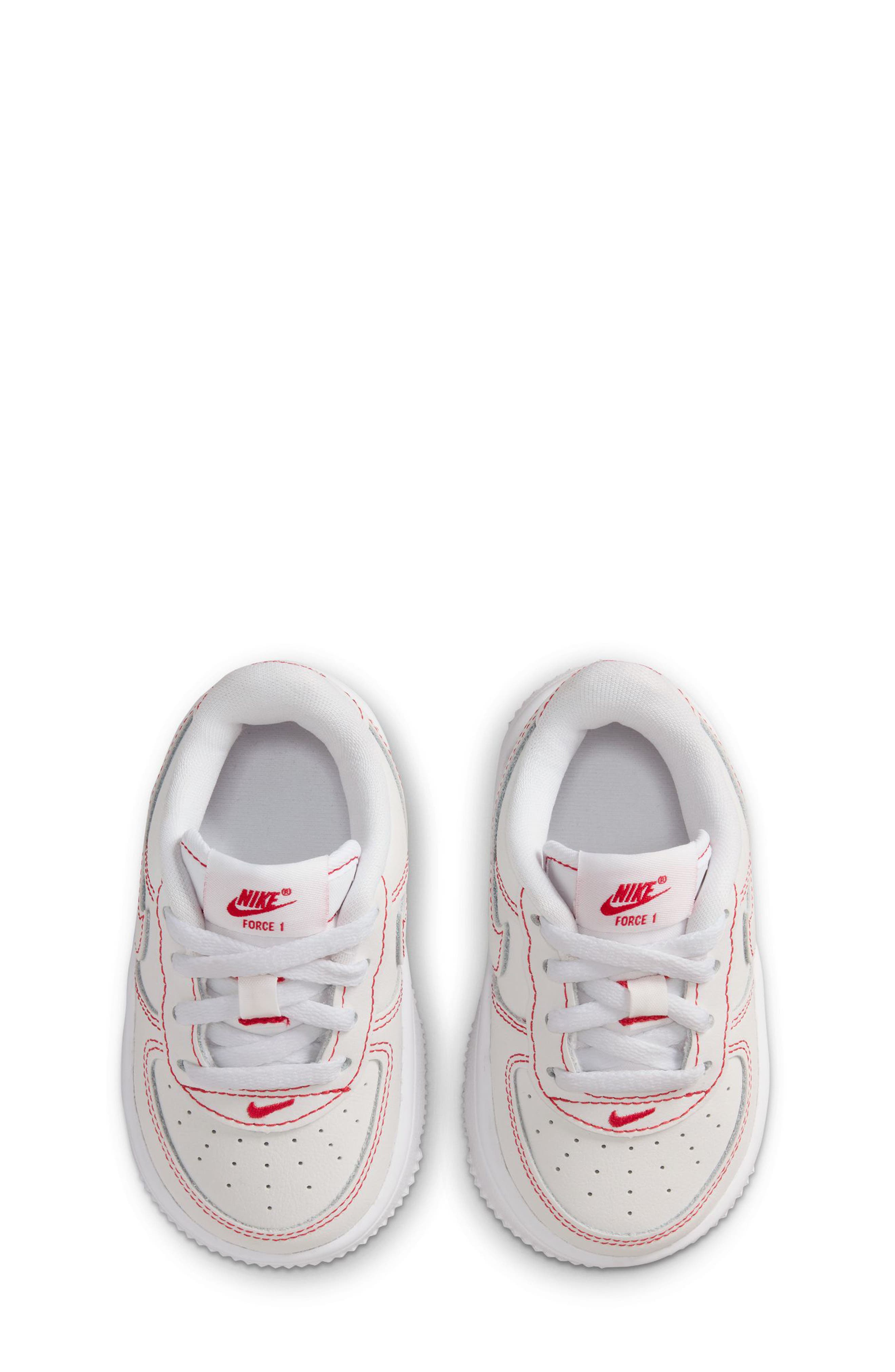 Kids' Air Force 1 Sneaker, Alternate, color, WHITE/ UNIVERSITY RED