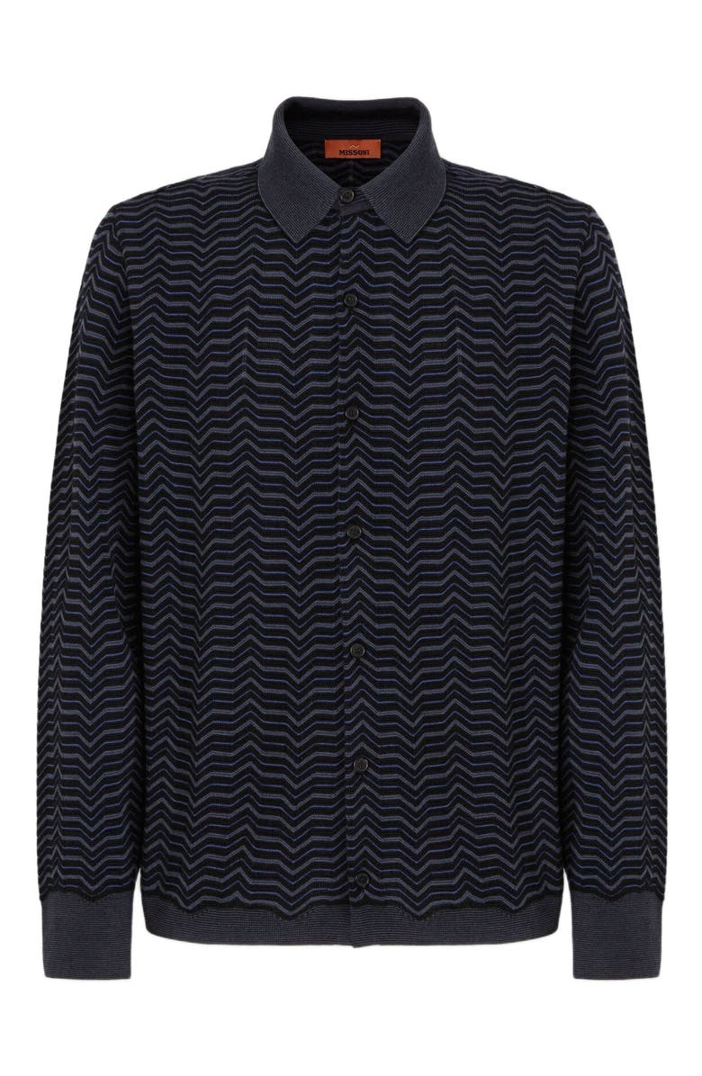 Missoni Wool And Viscose Knit Shirt With Waves, Alternate, color, 
