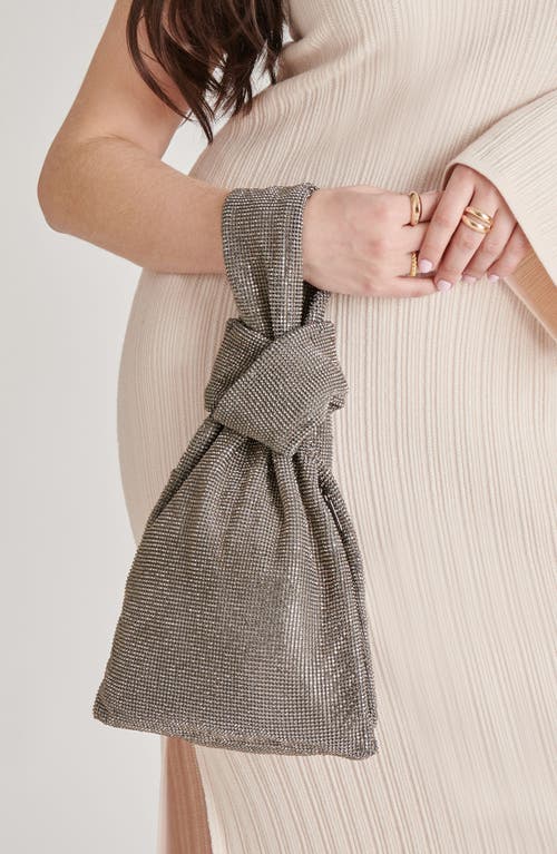 Dolce Vita Clarra Crystal Encrusted Clutch In Pewter