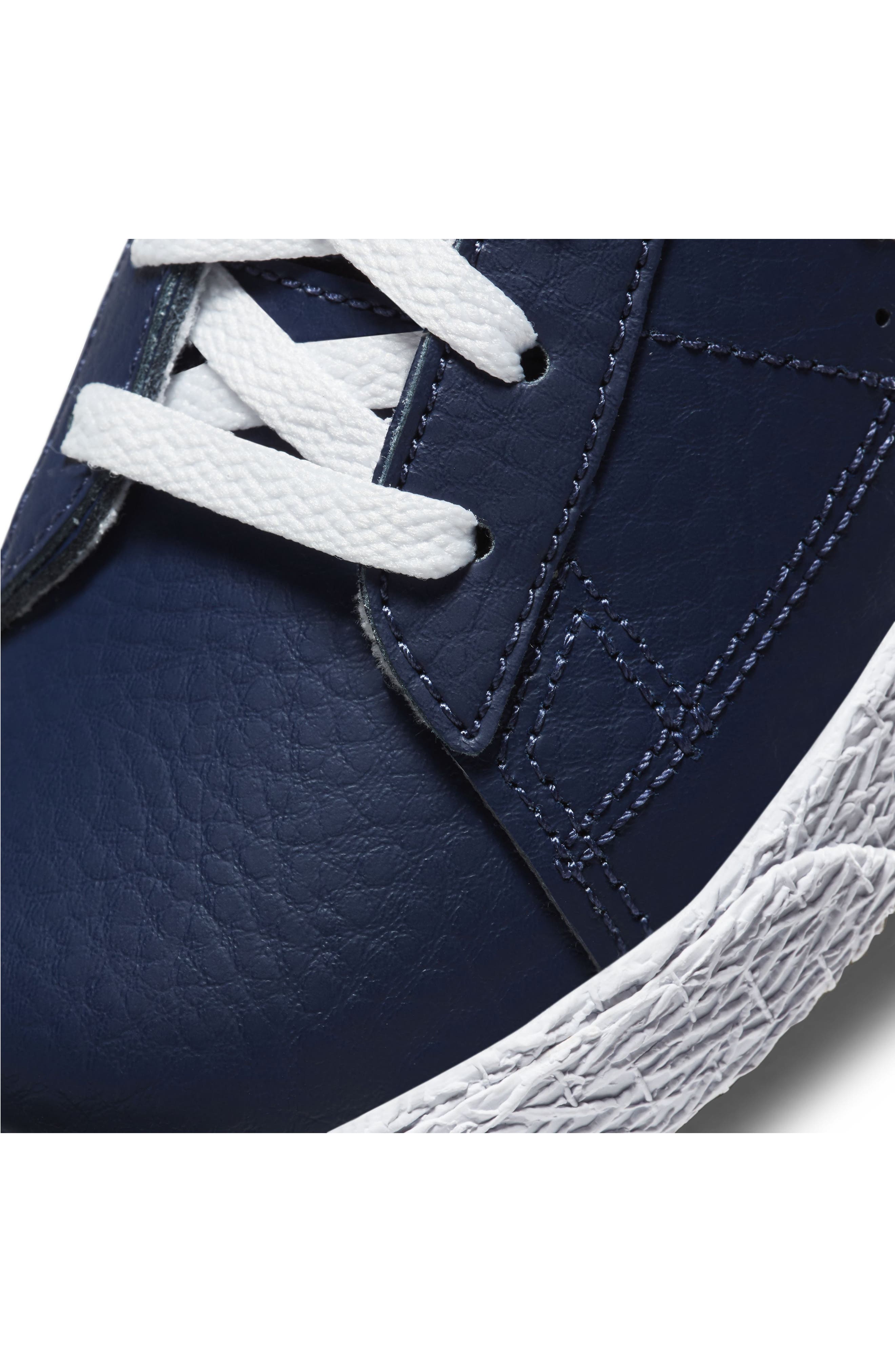 Kids' Blazer Low Sneaker, Alternate, color, NAVY/ WHITE/ ORANGE