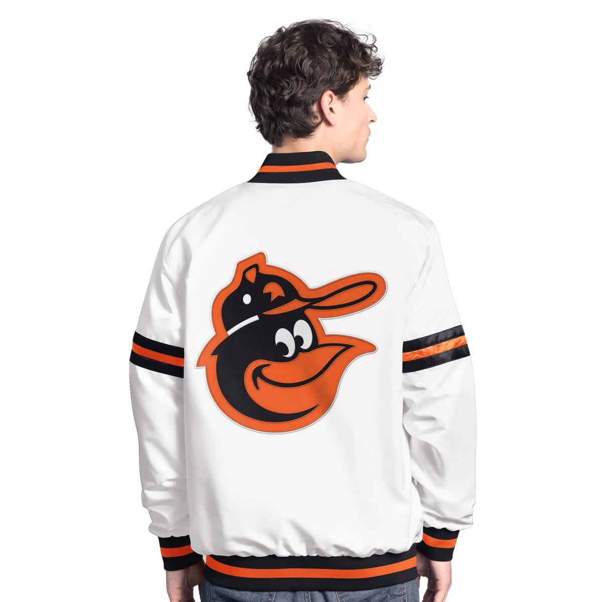 Men'sStarter  White Baltimore Orioles Cooperstown Scout Full-Snap Varsity Jacket - image 2