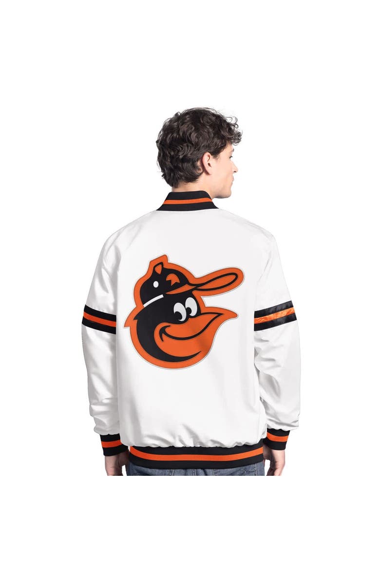 Men's Starter  White Baltimore Orioles Cooperstown Scout Full-Snap Varsity Jacket, Alternate, color, White