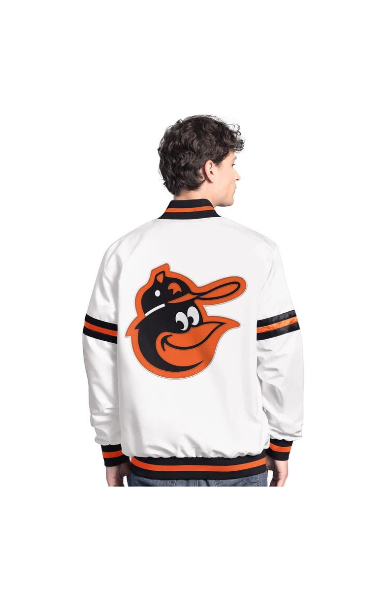 STARTER Men's Starter  White Baltimore Orioles Cooperstown Scout Full-Snap Varsity Jacket, Alternate, color, White