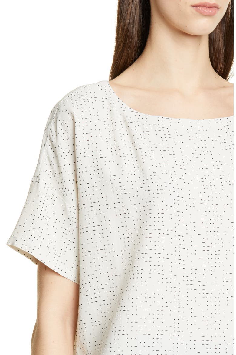 Bateau Neck Tee, Alternate, color, BONE