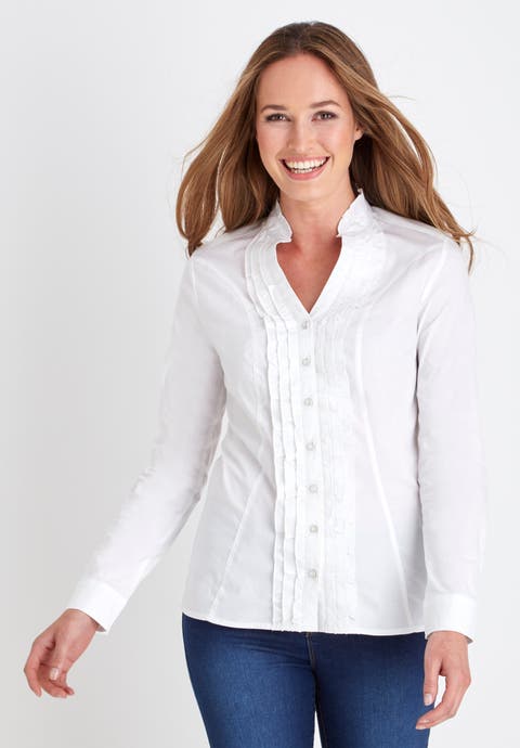 Cotton Ruffle Shirt