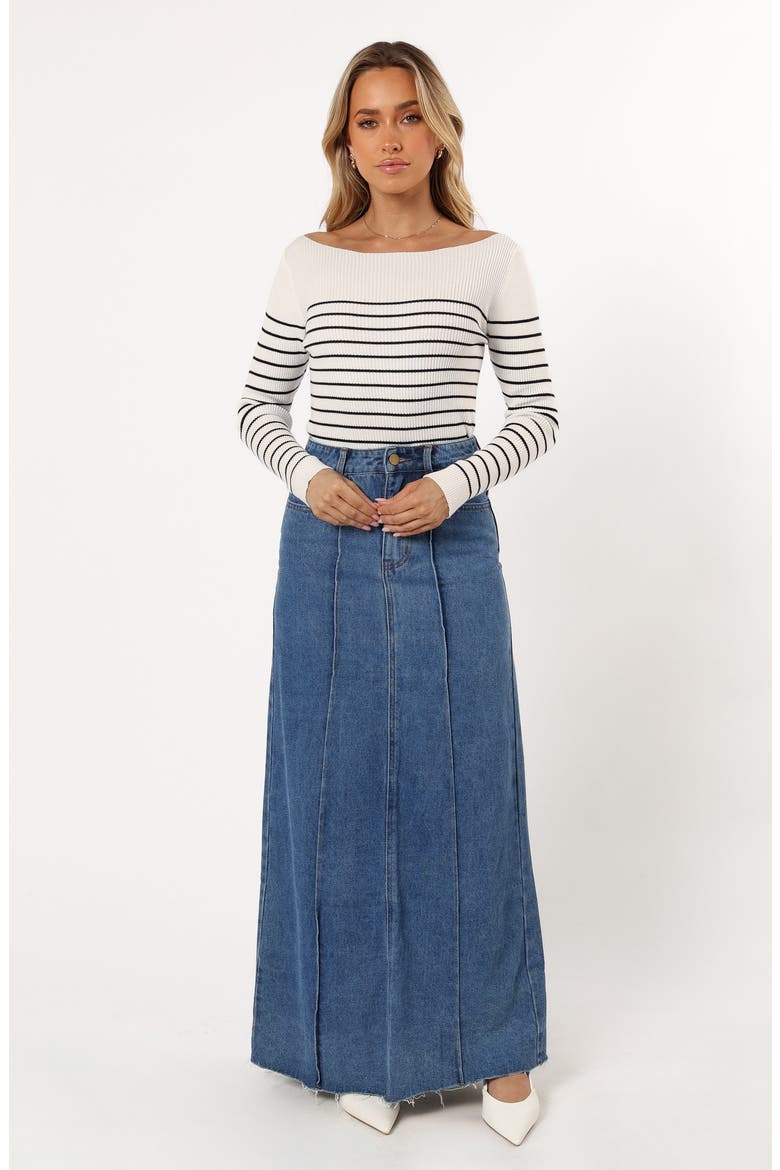 Kiersten Stripe Ribbed Sweater, Alternate, color, WHITE BLACK