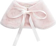 Tulleen Ribbon-Tie Faux Fur Collar