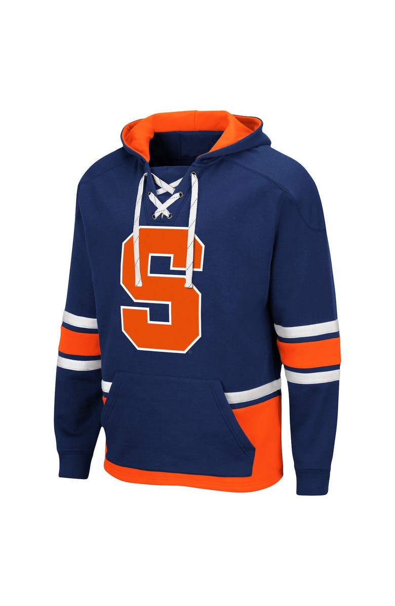 COLOSSEUM Men's Colosseum Navy Syracuse Orange Lace Up 3.0 Pullover Hoodie, Alternate, color,