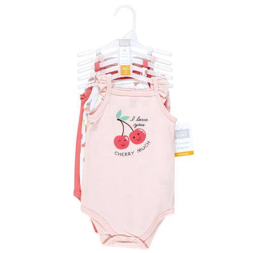 Hudson Baby Soft Cotton Sleeveless Bodysuit In Pink