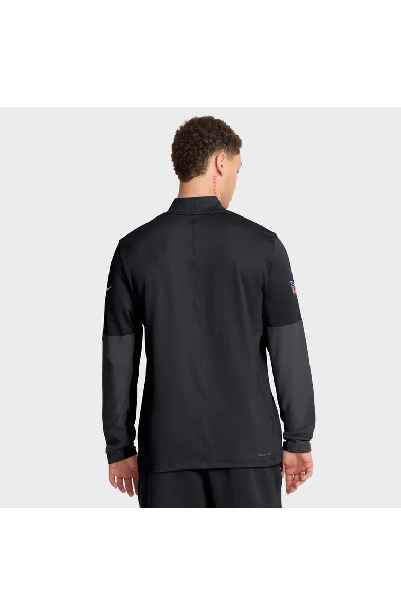 Nike Men's Nike Black Jacksonville Jaguars Sideline Dri-FIT Half-Zip Pullover, Alternate, color, Black