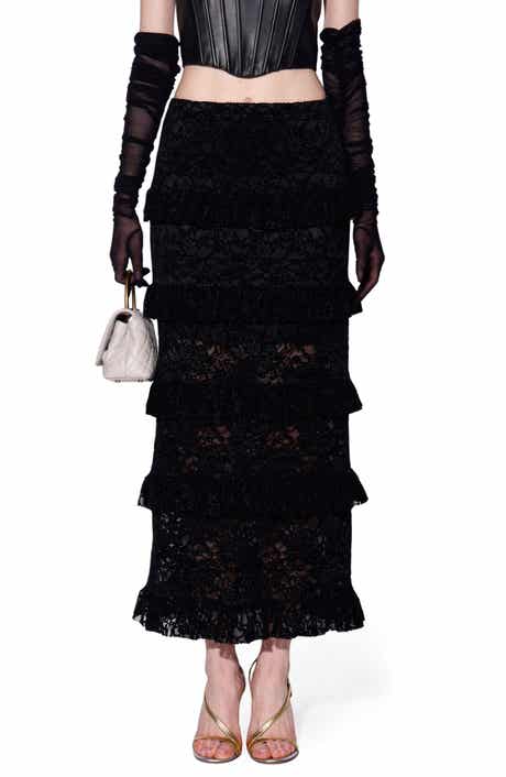 Paige Tiered Lace Maxi Skirt