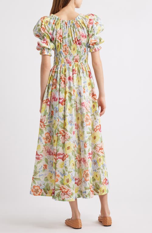 DOEN DÔEN ISCHIA FLORAL CONVERTIBLE ORGANIC COTTON MAXI DRESS
