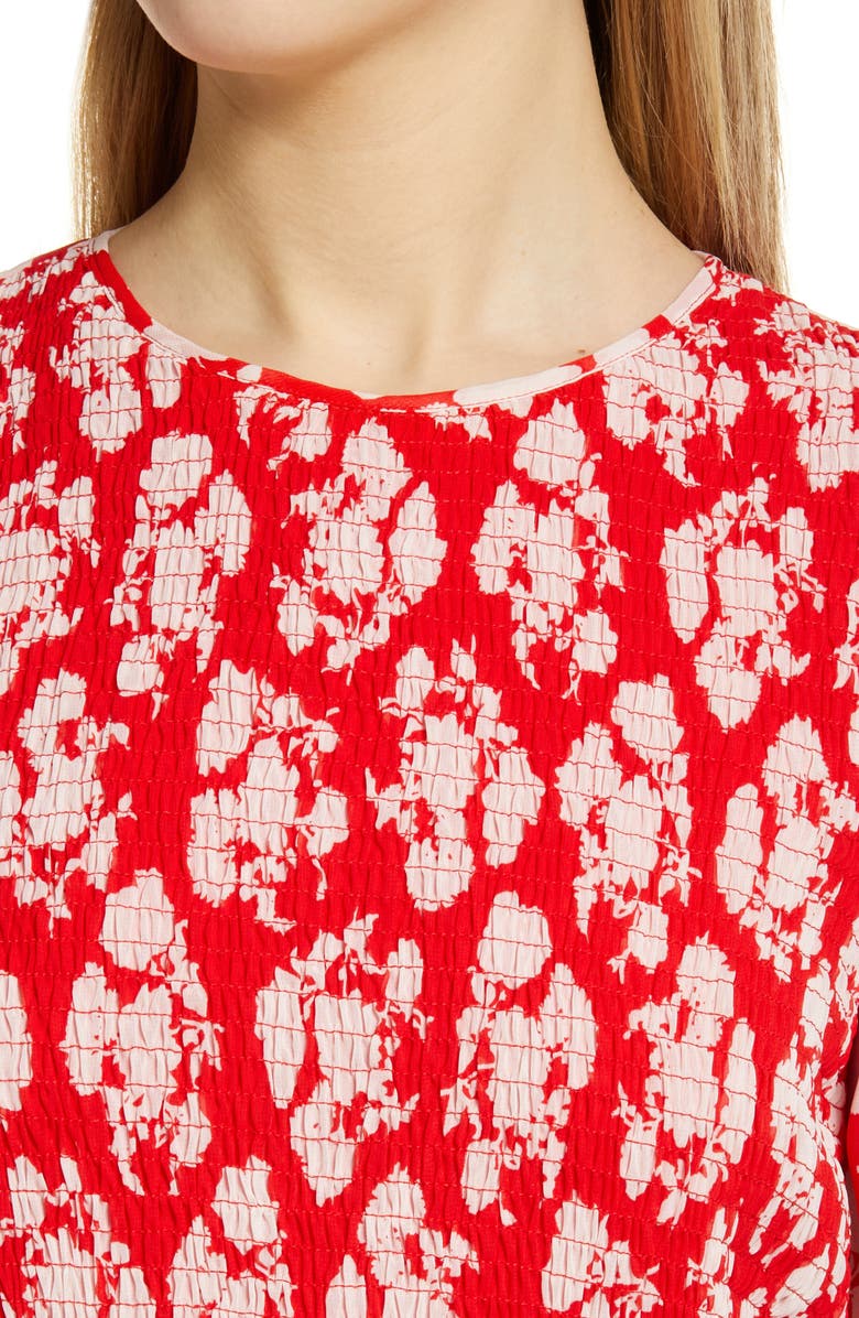 Julia Jordan Floral Smocked Long Sleeve Midi Dress, Alternate, color, 